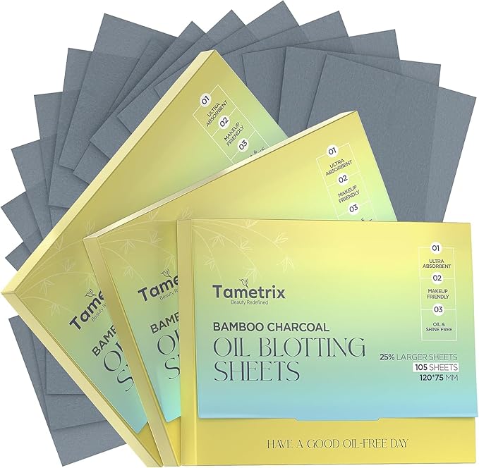 25% Larger Natural oil blotting sheets for face