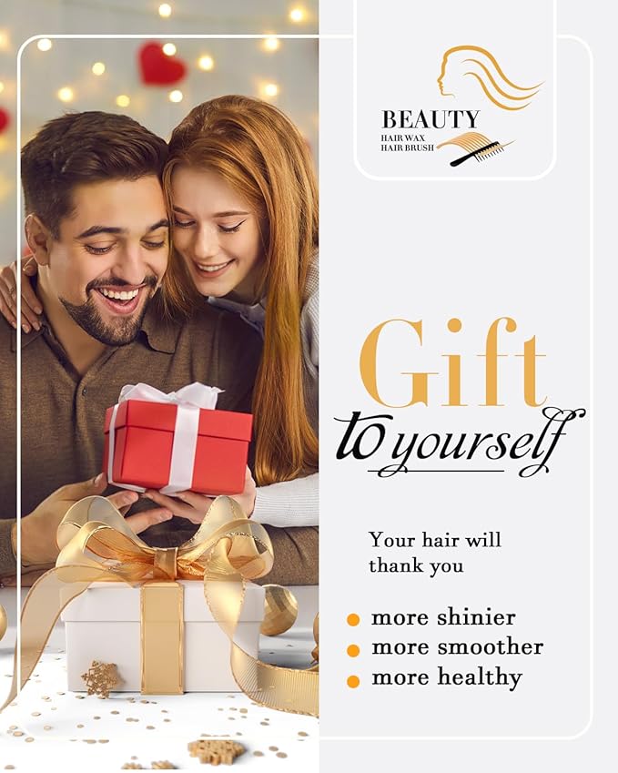 Slick Back Hair Brush Set: Hair Wax, Edge Brush, Rat Tail Comb, Bristle Brush, Hair Bun Accessories, Smoothing Brush for Women & Kids
