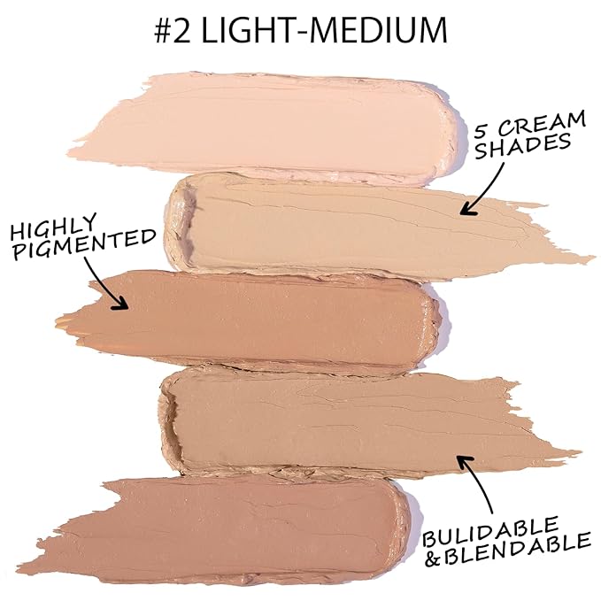 5 In 1 Multi-Use Correcting Concealer Palette,Waterproof Long