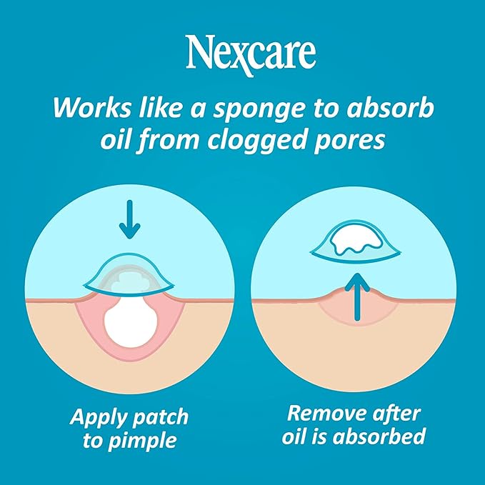 Nexcare Acne Cover, Skin Cover Absorbs Pus and Oil From Clogged Pores, Suitable Skincare for Most Skin Types - 36 Acne Covers