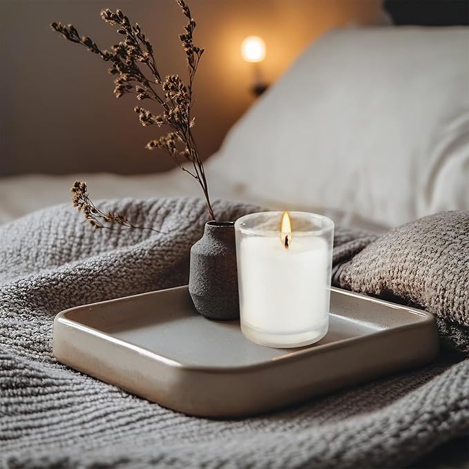 20 Pack White Unscented Glass Cup Candles - 15-20 Hour Burn Time, Soy Wax, Minimalist Style for Home Decor, Weddings, Parties & Special Occasions.