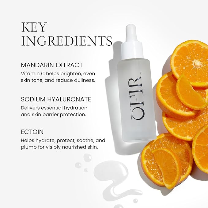 OFIR Barrier Drops Hydrating Primer Serum for Women | Brightening Vitamin C Face Serum with Lumi Vegan Texture | Lightweight Skin Enhancer for Daily Glow | Daily Base Primer | 1 FL OZ Bottle