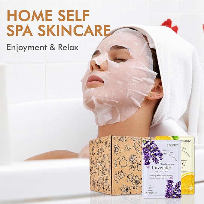 70 Pack Sheet Face Masks Skincare, Hydrating Face Masks Suitable for All Skin Types, Bulk Facial Mask Gifts Set for Women Skin Care, Home Skincare Spa for Sensitive Skin