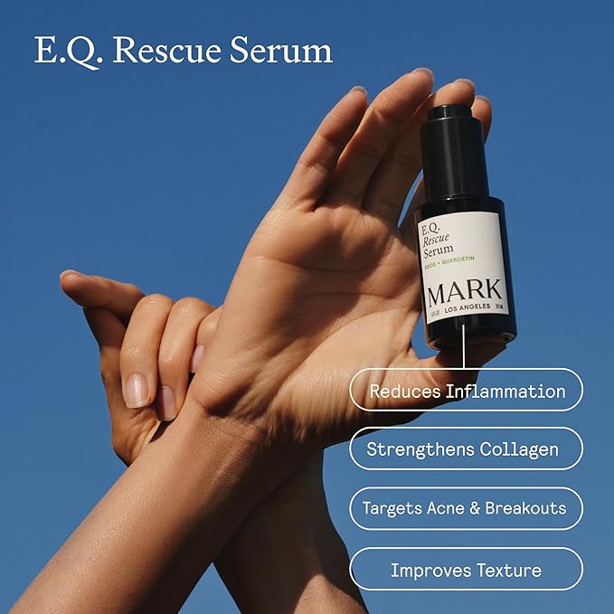 EQ Rescue Face Serum - Facial Serum with EGCG & Quercetin to Reduce Blemishes, Redness & Irritation - Fragrance-Free, Non-Comedogenic, Clinically Tested - 1 fl oz