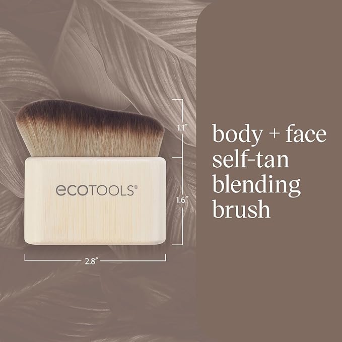 EcoTools Good Tan Body + Face Self-Tan Blending Brush, Kabuki Brush For Applying Self Tanner, Sunless Tanner Blending Brush, Eco Friendly Self Tanning Brush, Vegan, & Cruelty Free, 1 Count