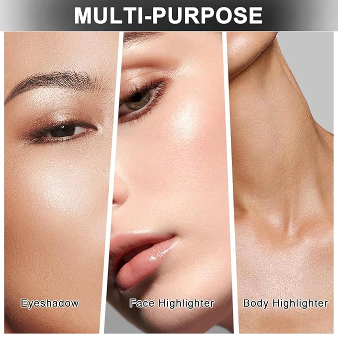 Face Highlighter Makeup Palette, Shimmer Glitter Diamond Sparkly