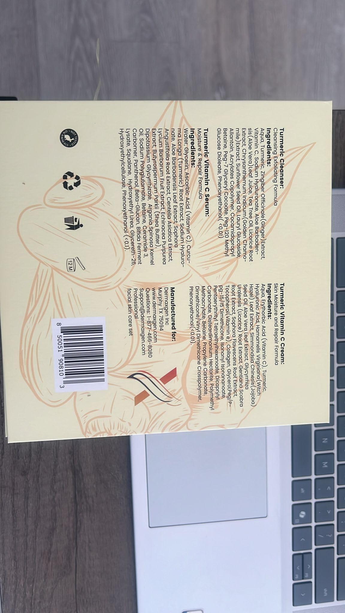 DERMAXGEN Glow Boosting Moisturizer, Organic Ingredients, Anti-Aging, Reduce Acne, Dark Spot Remover, Cleanser, Moisturizing Cream, Serum & Oil for Normal Oily Skin - Set of 3 (Turmeric Premium Set)