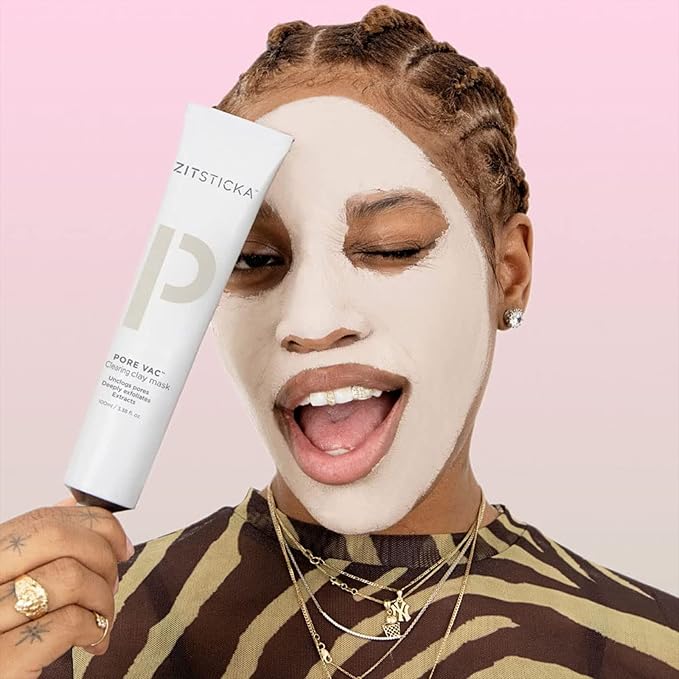 ZitSticka PORE VAC, Acid-Rich Clay Mask To Vacuum Pores + Smooth Texture | Derm-Backed (60ml)