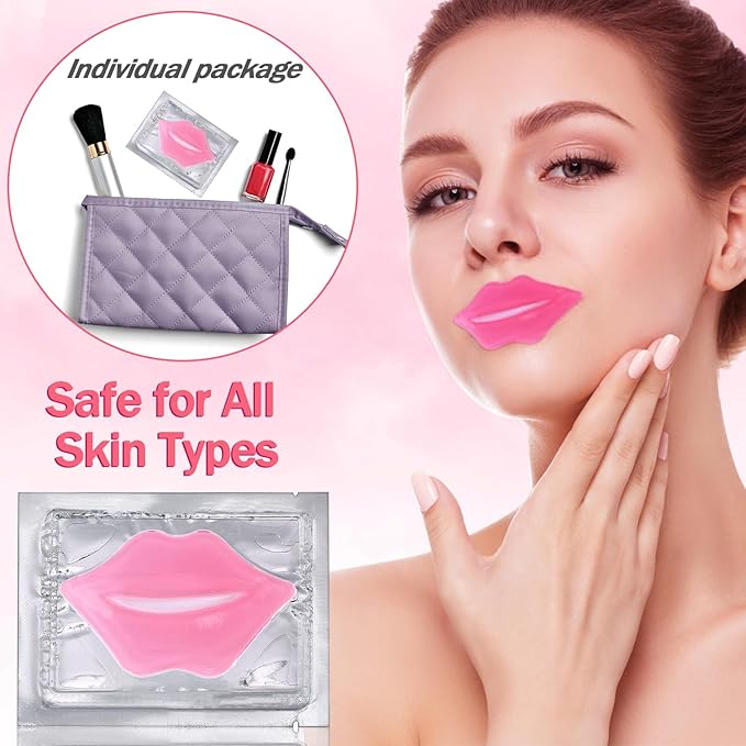 28 PCS Lip Mask,Collagen Crystal Lip Lips