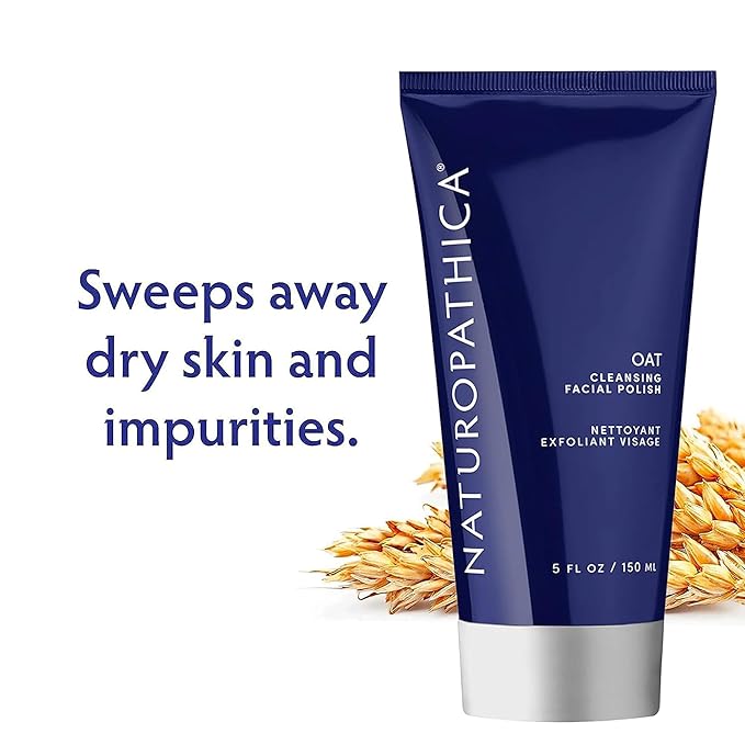 Naturopathica Oat Cleansing Facial Polish - Multi-Use Facial Cleanser - Face Scrub & Mask - Exfoliating Face Wash for Women & Men - Gentle Exfoliating - 5 floz