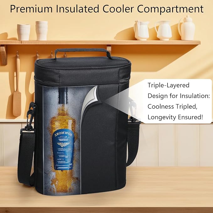 Hap Tim Wedding Gifts for Couples, Bridal Shower Gifts, Engagement Gifts for Newlyweds, Mr and Mrs gifts - Wine Cooler Bag Insulated Wine Carrier Tote with Tumblers, Bamboo Cheese Borad