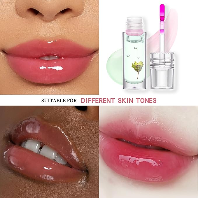 Flower Lip Oil, Hydrating Lip Glow lines
