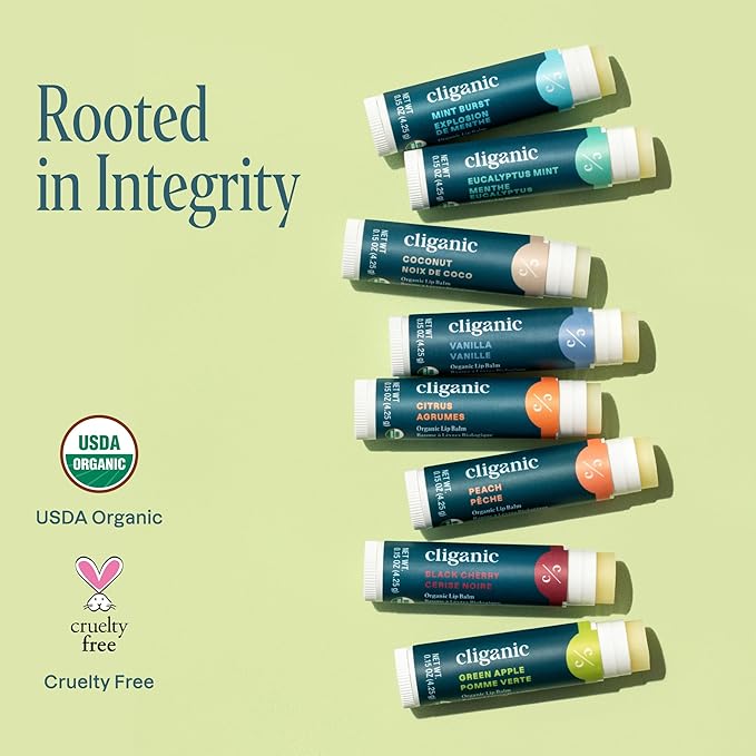 Cliganic Organic Lip Balm Set (Fresh