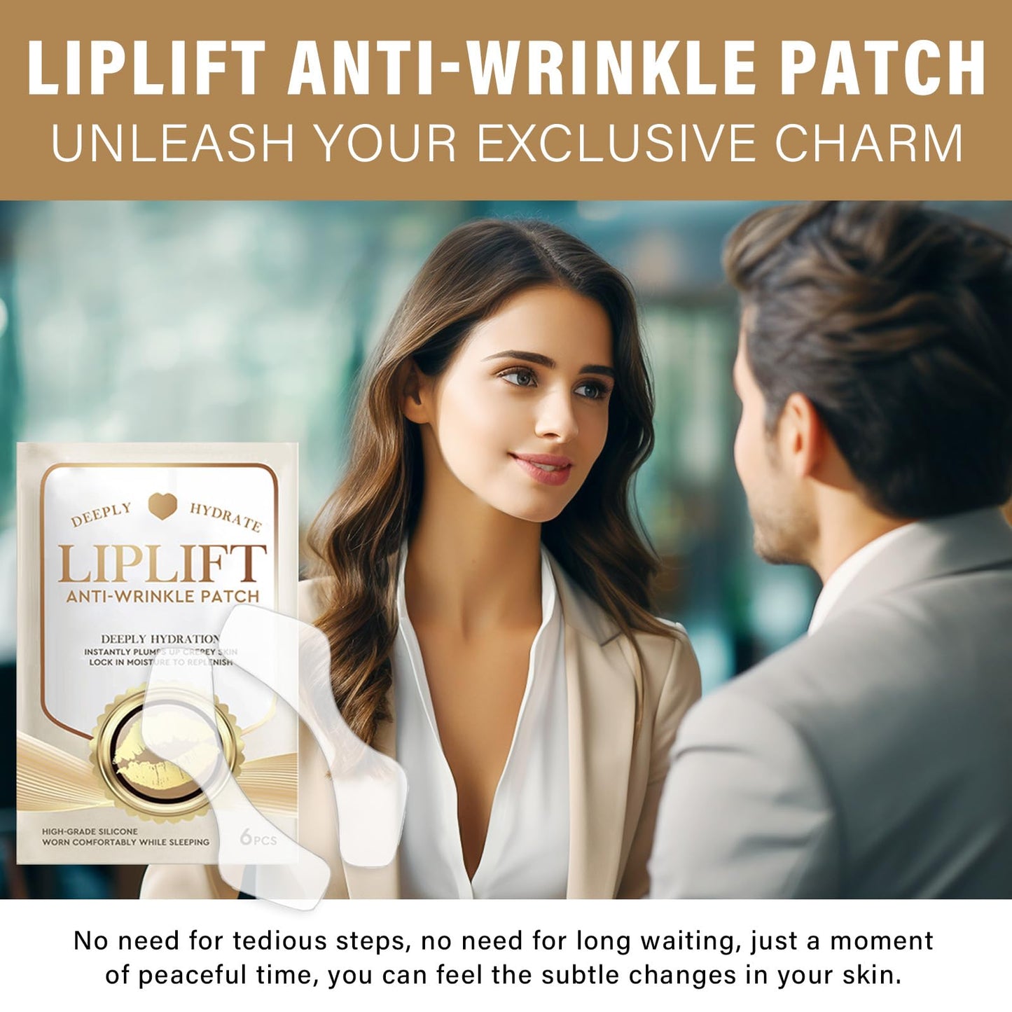 Hajoyful Anti Wrinkle Patches for Lip, Smile Line patches, Silicone Sticker for Smooth Fine Lines, Collagen Mask for Lip Lift, Fast Acting