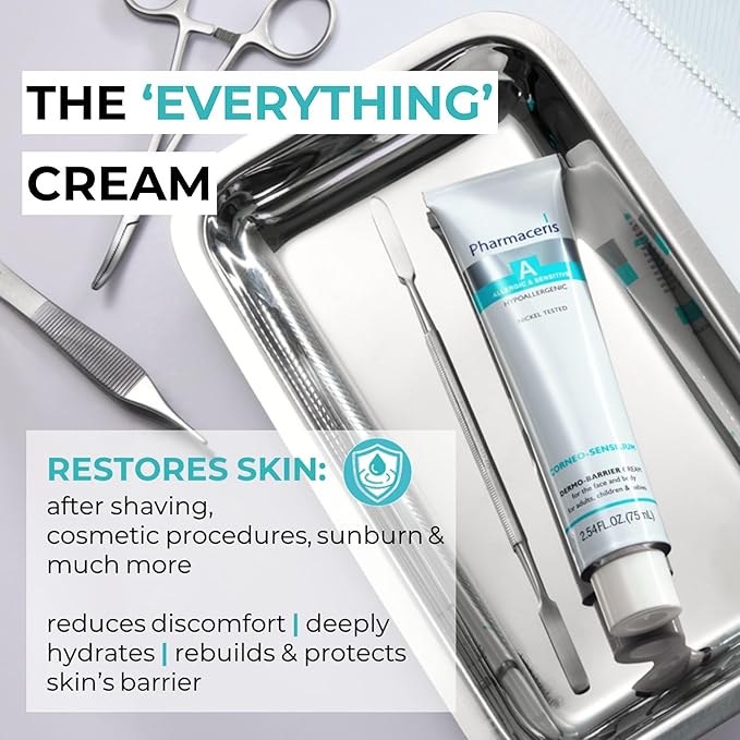 Regenerating Face & Body Cream, Helps Sooth & Repair Irritated Skin, Moisturizer For Adults, Children & Infants from Day 1, Hypoallergenic, CORNEO-SENSILIUM, 2.53 fl oz