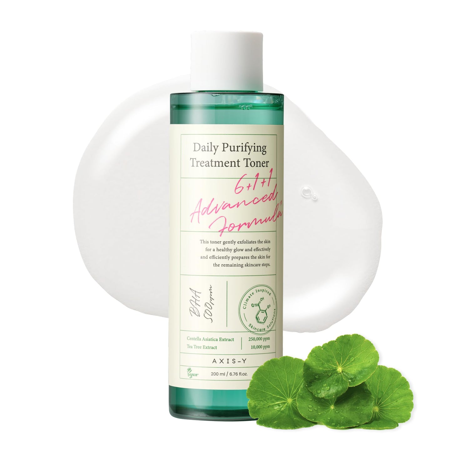 AXIS-Y Daily Purifying Treatment Toner with Salicylic Acid & Centella Asiatica - Pore Minimizer, Oil Control & Blemish Treatment Face Exfoliator - Vegan Korean Skin Care BHA Toner - 6.76 fl. oz.