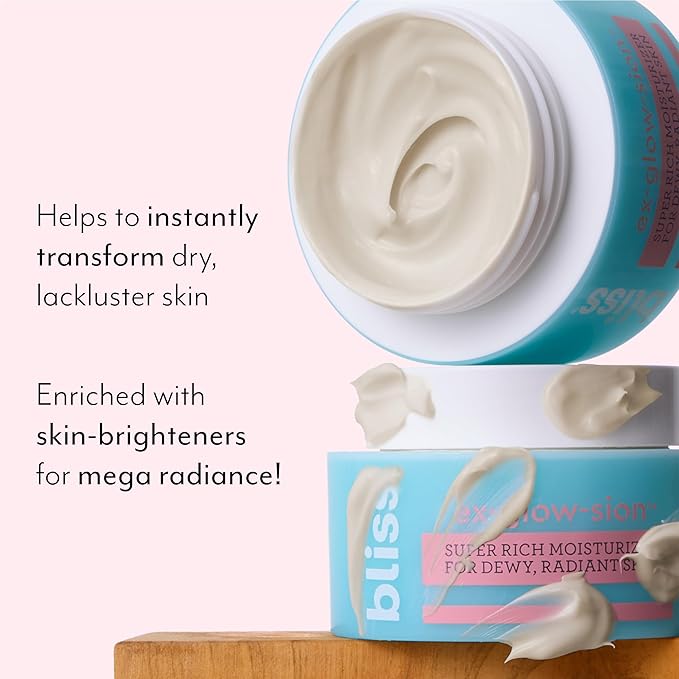 Bliss Ex-glow-sion Radiance-Boosting Moisturizer | With Vitamin C, Squalane & Deep Dew Complex | Plumps, Brightens & Softens Dry Skin | Clean, Vegan, 1.7 oz