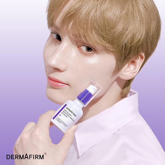 DERMAFIRM Peptology Retinoid Ampoule - GLASS SKIN with Peptides & Niacinamide - Anti Aging Face Serum for Pore Minimizer, Skin Texture Improvement & Wrinkle Reducer - Korean Skincare 30ml