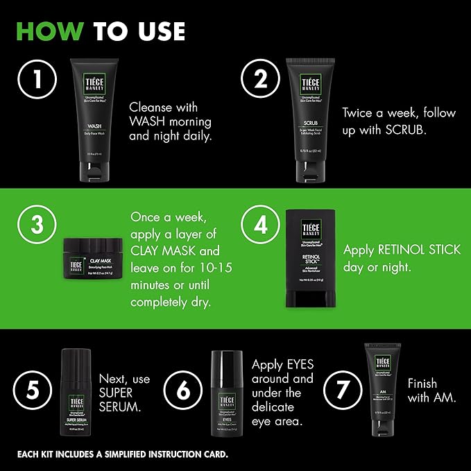 Tiege Hanley Mens Skin Care Set, Rejuvenation Skin Tiege