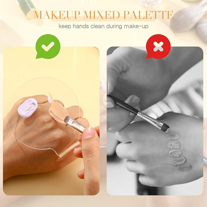 Makeup Mixing Palette 2 Pieces Handheld Makeup Mixing