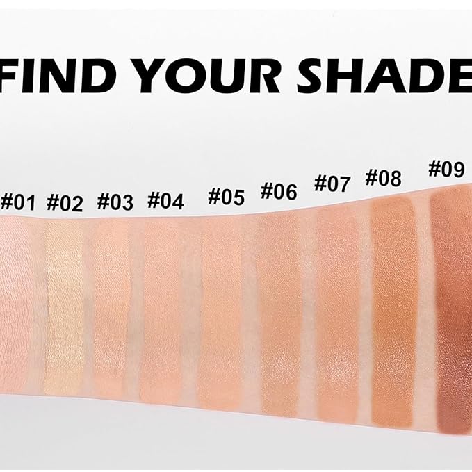 Full Coverage Foundation 10 Colors Natural Lightweight Smooth (Color 02)