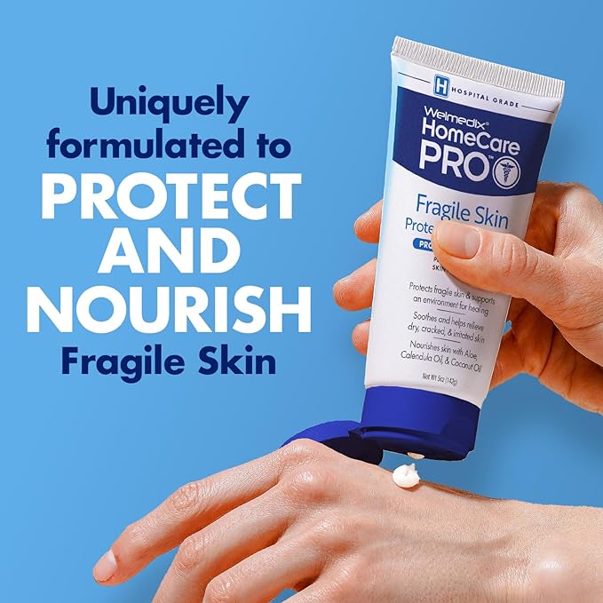 Fragile Skin Protective Ointment Hospital Grade Healing Ointment, Barrier Cream & Skin Protectant w/Calendula for Treatment of Eczema, Psoriasis, Dermatitis, Bed Sores, Chafing (5oz Tube)