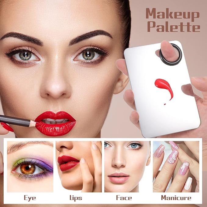 2 in 1 Set Makeup Mixing Palette, Stainless Mixing