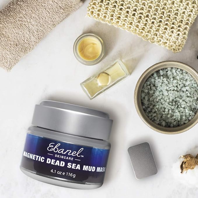 Ebanel Magnetic Dead Sea Mud Mask for Face and Body, 4.1 Oz Deep Pore Cleansing Moisturizing Bentonite Clay Face Mask for Blackheads with Retinol, Rosehip, Avocado Oil, Argan Oil, Peptide