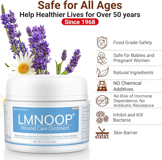 LMNOOP® Bed Sore Ointment, Wound Healing Cream Skin Repair Treatment Infection Protection First Aid Ointment for Bedsores & Pressure Sores Diabetic Venous Foot & Leg Ulcer Burns Cuts