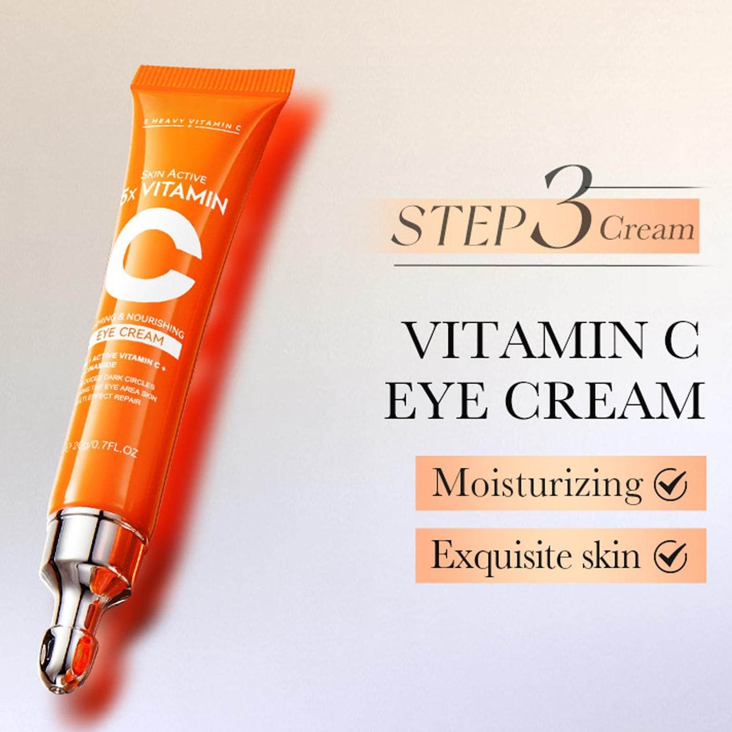 5x Vitamin C Toner Set, Korean 5 in 1 Active Vitamin C + Niacinamide Skin Care Set - Face Toner/Cleanser/Serum/Lotion/Cream/Eye Cream