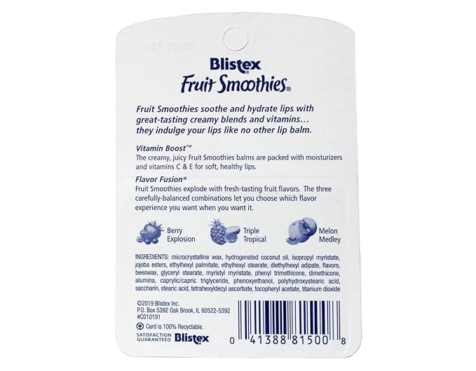 Blistex Fruit Smoothies Lip Moisturizers 3