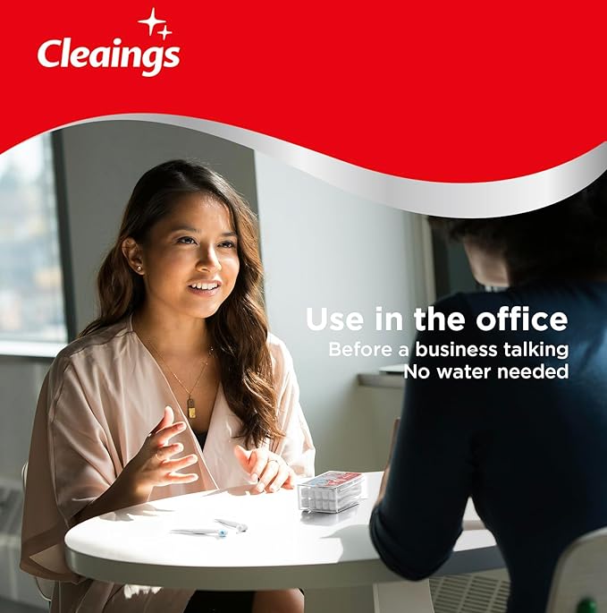 cleaings® Disposable Toothbrushes with Toothpaste Mini Travel Oral Care, 4-in-1 (Mini Brushes+Toothpaste+Tongue Scraper+Pick) Portable for Work,Camping Essentials(Intense Mint), 24 Count (Pack of 1)