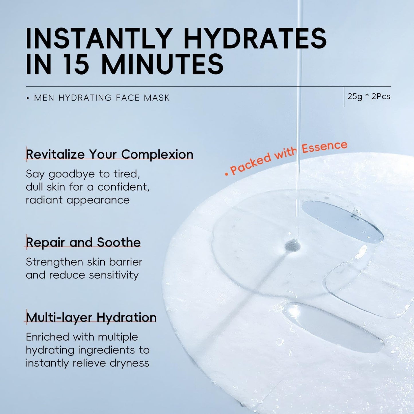 Skin Care for Men Hydrate, Anti-Aging Mens Facial Care Kit - Daily Men’s Skin Care Kit for Sensitive Skin & Dryness Protection | Mens Christmas Gifts Stocking Stuffers for Boyfriend Dad Husband 6Pcs