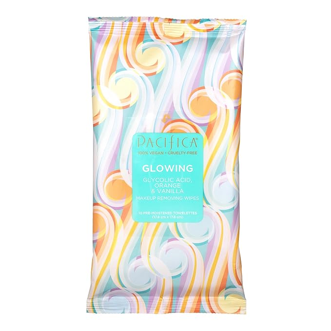 Pacifica Makeup Remover Face Wipes - Disposable Daily Face Cleansing Towelettes Wipes -Biodegradable & Eco-Friendly - Organic- Clean Beauty Vegan & Cruelty-Free Dermatologist Tested 10 Count