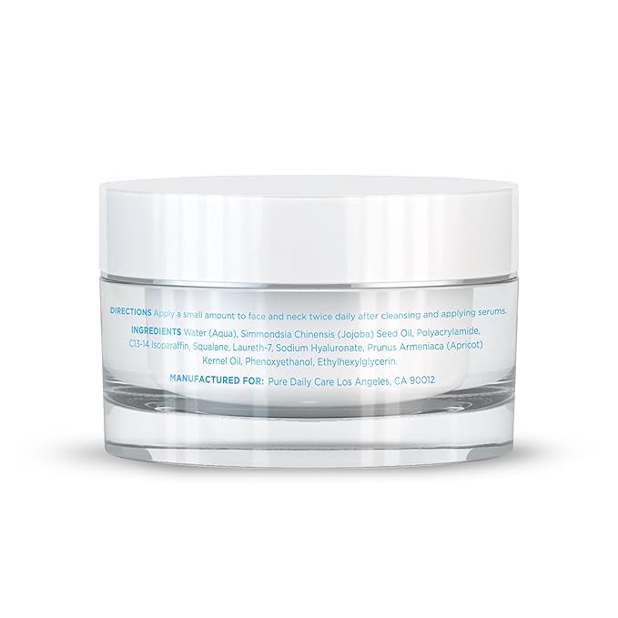 Pure Daily Care Essential Hyaluronic Moisturizer (1.66 Oz) - Hydrating Silicone-Free Daily Clean Beauty Face Cream For All Skin Types