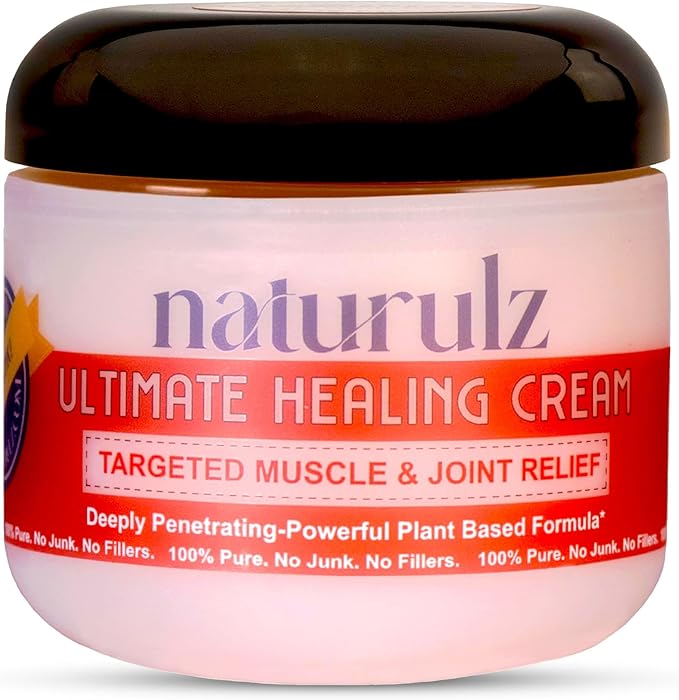 Naturulz Ultimate Healing Cream 4 Ounce Fast-Acting Topical for Joint and Muscle Discomfort with Arnica, Capsicum, Calendula. Powerful, All-Natural 'NO Junk' Formula.