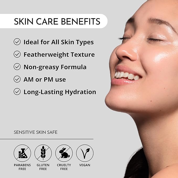 MAELOVE Plush Cream Lightweight Moisturizer, Unscented Hydrating Face Cream with Squalane, Hyaluronic Acid, For Oily and Sensitive Skin, Vegan, Made in USA, 2.0 fl oz