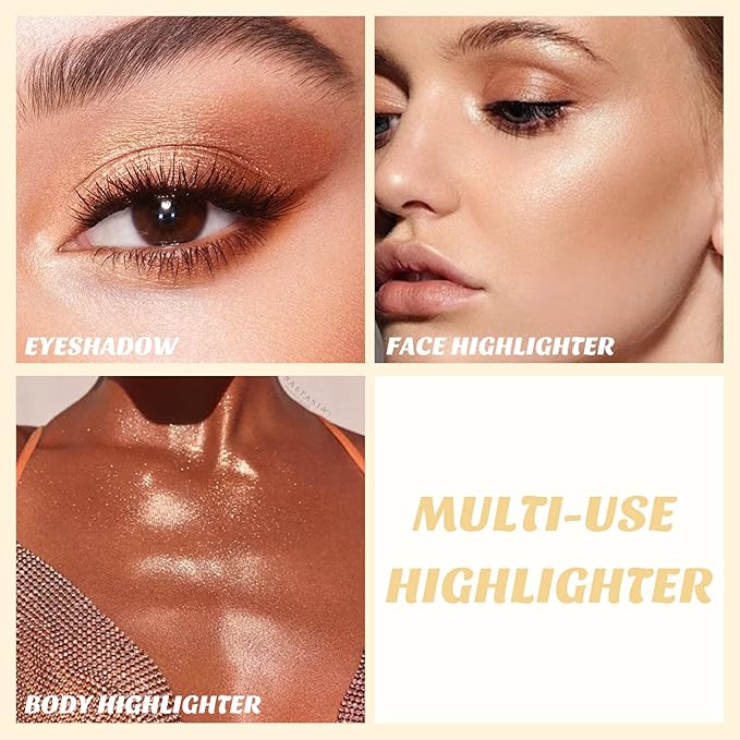 Boobeen Highlighter Powder Palette - Glow Shimmer Illuminator Brighten Skin