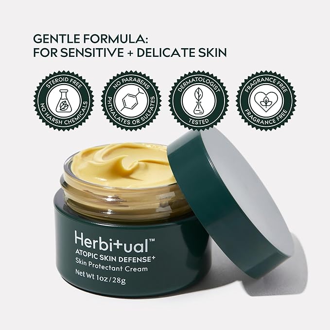 Eczema Relief Balm – Soothing Moisturizer for Face & Body, Dry & Sensitive Skin Barrier Protectant Cream, Flare-Up Treatment for Itchy, Irritated Skin, Steroid & Fragrance-Free