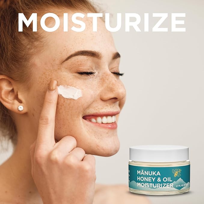 Manuka Honey Moisturizing Face Cream (1.7 Oz) - Face Moisturizer with Manuka Honey & Oil for Dry or Sensitive Skin - Anti-Aging Cream Facial Moisturizer for Women & Men