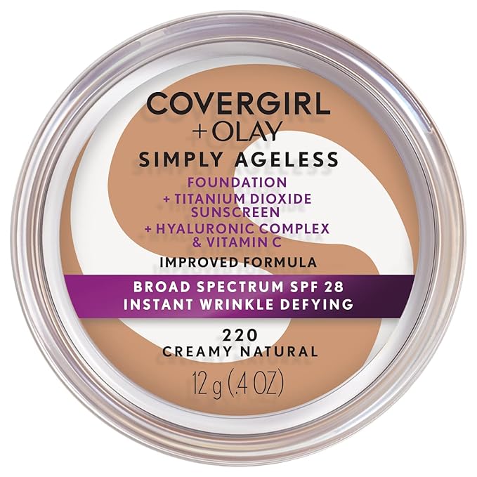 Covergirl + Olay Simply Ageless 3-in-1 Liquid Foundation, 0.44 Fl Oz