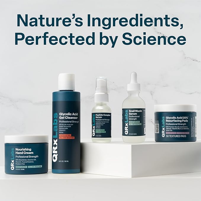 QRxLabs Plant-Based Squalane Moisturizer Cream - 2 fl oz (60 mL) - Face & Body Hyaluronic Acid Moisturizer