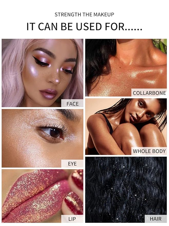 AKARY Shimmer Highlighter Powder, Fairy Polvo De Hadas