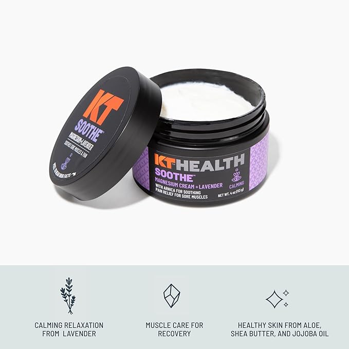 KT Health, Magnesium Cream, Soothe - Soothing Aromatherapy & Calming Pain Relief