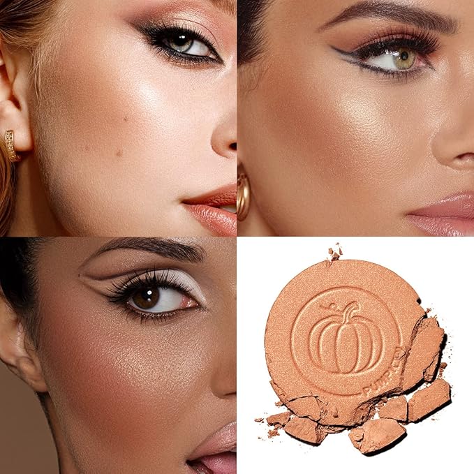 Face Blush, Powder Blush Makeup, Longlasting Highly Pigmented 05 PUMPKIN