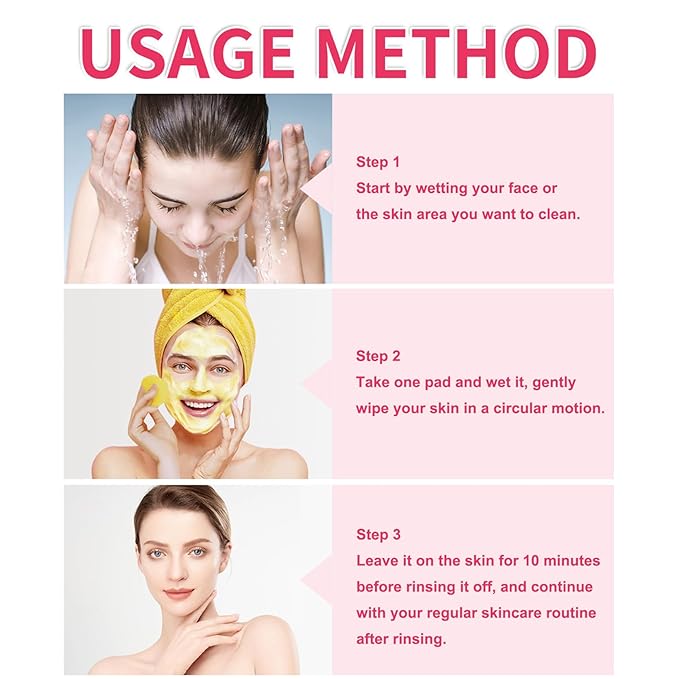 40 PCS Turmeric Kojic Acid Cleansing Pads,Turmeric