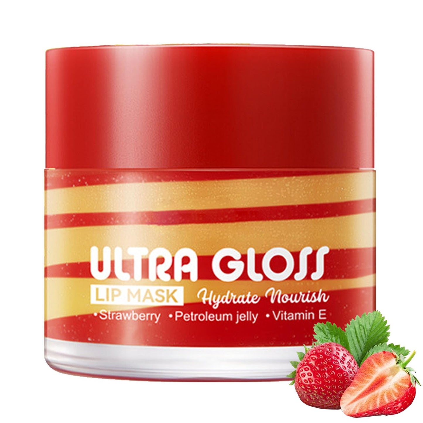 ARCHIDATE Lip Sleeping Mask for Dry Lips, Overnight Lip Mask, Deep Hydration, Restores Softness, Nourishes Dry Chapped Lips, Enriched with Natural Strawberry Extract & Vitamin E, Smooth Fine Lines