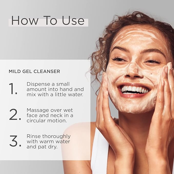 Glytone Mild Gel Exfoliating Cleanser, Pure Glycolic Acid Face Wash for Moisturizing & Rejuvenating Skin, Vegan & Fragrance-Free Face Exfoliator Scrub for All Skin Types, 13.5 fl. Oz.