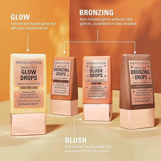 Revolution Beauty, Bright Light Bronzing Drops, Bronze & Fl. Oz.