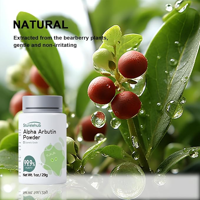 Alpha Arbutin Powder, 99.9% Purity, Cosmetic Grade, Alp 1OZ